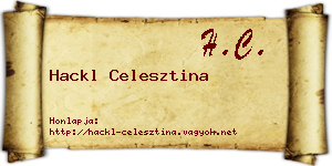 Hackl Celesztina névjegykártya